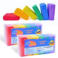 Silly Foam  Creative Modeling Foam Beads  2-Pack Primary Colors  Perfect For Preschool And Kids  Arts  Crafts  Sensory Play  Non-Toxic (12 Blocks Red  Orange  Yellow  Green  Blue  Purple) (Age 3+)