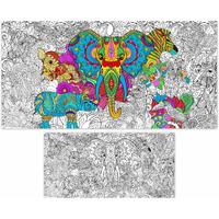 Naozinebi Giant Mandala Coloring Posters Large Motivational Coloring Posters African Animals Jumbo Coloring Tablecloth Big Coloring Diy Drawing For Kids Adults Art Craft Home Classroom Party
