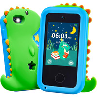 Syncfun Kids Smart Phone  Dinosaur Christmas Birthday Gift For Boys Age 3 4 5 6 7 8 Year Old  Toddler Phone Toys With Dual Camera  Game  Music Player  Alarm Clock  8Gb Card (Dinosaur)