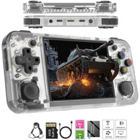Rg35Xx H Retro Handheld Game Consoles Rg35Xxh Retro Gaming Console With 3300Mah Battery 5500+ Games 64G Tf Card Linux System 3.5-Inch Ips Screen Cortex-A53 Rg35Xx H Portable Handheld Emulator(White)