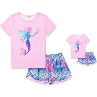 Summer Pajamas For American Girls Matching Girls&Doll Mermaid Pjs Set Size 10 11