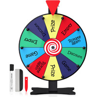 12 Inch Spinning Wheel For Prizes - Prize Wheel  10 Slots Color Spinner With Stand  Wheel Of Fortune Wheel Spinner  Table Prize Wheel Spinner For Trade Shows  Carnivals  And Home Game (12 Inch)