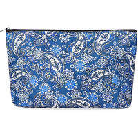 Gustaria Empty Mahjong Bag Thickened Blue Printed Soft American Mahjong Tiles Bag (Case Only)