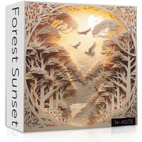 Forest Sunset Puzzles For Adults 1000 Pieces  Difficult Challenge Tree Of Life Jigsaw Puzzles  Autostereoscopy River Scene Paper Art Puzzles As Wall Decor