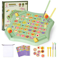 Gencokok 54Pcs Fruit Flip Chess Memory Chess Game  Animal Flip Matching Chess Board  Memory Chess Game For Kindergarten Gathering Activity  Flip To Win Travel Memory Game (L-Fruit)