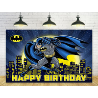 Hero Backdrop For Birthday Party Decorations Blue Man Background For Baby Shower Party Cake Table Decorations Supplies Superhero Theme Banner 5X3Ft