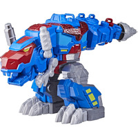 Transformers Dinobot Adventures Optimus Prime T-Rex Converting Toy With Lights And Sounds  9+ Inch Action Figure  Ages 3 And Up