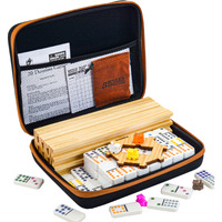 Bucher&Rossini Dominoes Set Double 12 With 4 Racks For Adults Kids  Mexican Train Dominoes Set Double 12  Mexican Train Dominoes (Double 12)