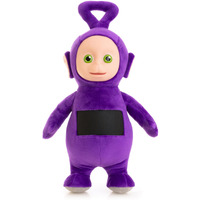 The Loyal Subjects Teletubbies Tinky Winky Soft Plush 8-Inch Toy With Interactive Color Changing Belly Patch