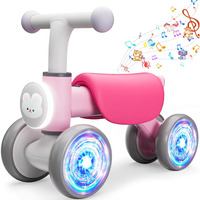 Baby Toys Balance Bike  Toddler Toys For 1 Year Old Girl Gifts  Colorful Lighting Toddler Bike With Music And Soft Seat First Bike For Baby 12-18 Months  Toddler Gifts Toys 1-2