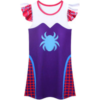 Lansidun Kids Girls Casual Dresses Fantasty Dress Ruffle Sleeve Playwear Graphic Outfits Clothes Daily Wear