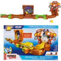 Sonic The Hedgehog Go Go Racers Deluxe Playset With Diecast Super Sonic Figure  Combine With The Sonic Adventure Playset And Knuckles Adventure Playset