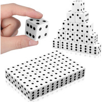 Poen 30 Pcs Standard Game Dice 25 Mm Casino Theme Party Dice Large Opaque Jumbo Dice Acrylic D6 Dice Bulk Casino Dice For Casino Theme Party Board Games Vegas Birthday Party Supply?White?