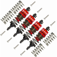 Toomod 1/10 55Mm Rc Oil Filled Shock Absorbers Kit For Tamiya Tt-01 Tt-02 Wr-02 M05 M06 Ta05 1:10 On Road Car Upgrades Replace Parts (Red)