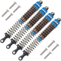 Toomod 1/10 110Mm Rc Oil Filled Shock Absorbers Kit For Tamiya Bullhead Super Clod Buster Trx4 Axial Scx10 D90 Crawler Car Buggy Car Upgrades Replace Parts (Blue)