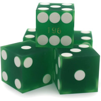 19Mm Professional Casino Dice - Set Of 5 Sand Green Dice - Razor Edge  Matching Serialized Set - Authentic Las Vegas Dice Experience For Craps And More From Cgs