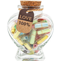 Kbfushi Capsule Letters Message In A Bottle - Cute Things Gifts For Boyfriend/Girlfriend - Love Letter For Anniversary  Birthday Valentines Day  Mother's Day Gift (Mixed Color 45Pcs)