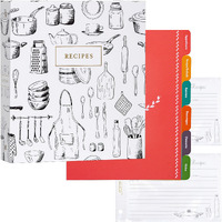 Jot & Mark 3 Ring Recipe Binder 8.5"" X 9.5"" | Full-Page With Clear Protective Sleeves And Color Printing Paper For Family Recipes (8.5"" X 9.5"" Recipe Binder  Culinary Crockery)