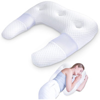 Saheyer Pillow For Side Sleeper  Odorless Body Pillow For Adults Shoulder Pain Relief  U-Shaped Memory Foam Orthopedic Contour Support Pillows For Neck  Back  Arm With Removable Washable Cover  White
