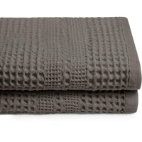 Gilden Tree Waffle Towels For Bathroom  100% Cotton Quick Dry Towel  Waffle Bath Towels Large  Absorbent Lightweight Travel Towel  Bath Towels Set Of 2  Classic Style (Stone)