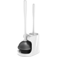 Mr.Siga Toilet Plunger And Bowl Brush Combo For Bathroom Cleaning  White  1 Set