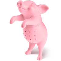 Genuine Fred  Hot Belly  Pig Reusable Silicone Tea Infuser  Pink  Fun Gift For Tea Lovers  Clever Kitchen Gadget