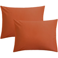 Flxxie Microfiber Pillow Cases Standard Size  Soft Pillowcases With Envelope Closure  Wrinkle  Stain Resistant Pillow Covers  20X26  Burnt Orange