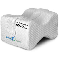Doctor Developed Knee Pillow For Side Sleepers - Memory Foam Leg Side Sleeper  Sciatica Pain & Back Pain Relief - Leg Pillow With Strap To Support Spine Alignment - Orthopedic Hip Cushion