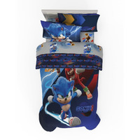 Franco Sonic The Hedgehog 3 Kids Bedding Super Soft Comforter And Sheet Set  5 Piece Full Size  (Officially Licensed Product)