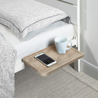 Sunnypoint Bedside Shelf  Office Divider Shelf; Clamp On Shelf For Bunk Bed  Lofts & Bed Frame. (Standard - 13.78"" X 9.84"" X 2.21""  Natural Wood)