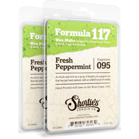 Shortie's Candle Company Fresh Peppermint Wax Melts Multi Pack - Formula 117-2 Highly Scented 3 Oz. Bars (6 Oz. Total) - Made With Natural Oils - Christmas & Holiday Air Freshener Cubes Collection