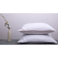 Arcticnorthdown Goose Down Feather Bed Pillows For Sleeping Hotel Collection Queen Pair Pillows Stripe White Queen Set Of 2 Pillows