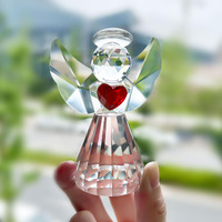 Hdcrystalgifts Crystal Guardian Angel Figurine Art Glass Angel Statues Gifts For Women Home Table Paperweight Decoration Ornament Collectible Clear