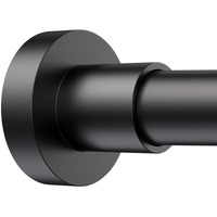 Briofox Shower Curtain Rod Adjustable 18-64 Inch  Stainless Steel Spring Tension Shower Rod No Drilling Non Slip  Matte Black