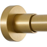 Briofox Shower Curtain Rod Adjustable 18-64 Inch  Stainless Steel Spring Tension Shower Rod No Drilling Non Slip  Warm Gold