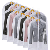 Clear Garment Bags For Hanging Clothes  36"" Women Suit Bags  Plastic Garment Bags For Closet Storage  Suit Cover Bags With Zipper For Short Coats  Jackets  Shirts 24""X36""/ 12 Pack
