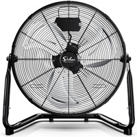 Simple Deluxe 20 Inch 3-Speed High Velocity Heavy Duty Metal Industrial Floor Fans   Black  20""