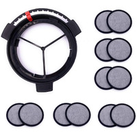 Xcivi Replacement Coffee Maker Water Filtration Set Filter Disk With Frame For Mr. Coffee Brewers Coffee Maker  Compatible Mr Coffee Filter Dics (1Disk Frame +12 Filter Disks)
