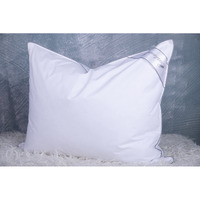 Eastwarmth Goose Feathers Down Pillows For Sleeping  Hotel Collection Bed Pillow With Grey Piping Standard Size (20X26In) 1 Pack