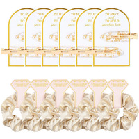 12 Pcs Soft Silk Satin Hair Accessories - Scrunchies  Hair Clips For Bridal Shower Gifts  Wedding Favors For Women And Girls