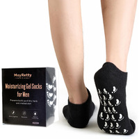 Moyretty Moisturizing Silicone Socks For Men - Large Size  Ultimate Aloe-Infused Gel For Home Use - Say Goodbye To Dry Cracked Feet Black