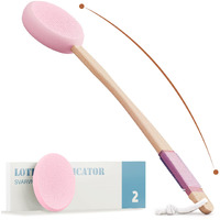 Svarvns Lotion Applicator For Back And Feet With 2 Replaceable Pads  17 "" Back Lotion Applicator For Women  Elderly Apply To Lotion  Suncreen  Cream Medicine  White