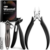 4Pcs Podiatrist Toenail Clippers For Thick & Ingrown Nails  Nail Clippers For Men For Seniors  Toe Nail Clippers Kit With Easy Grip Handle Wide Jaw Opening  Pedicure Grooming Tool  Wanmat