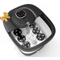 Cupilo Foot Spa Bath Massager  2025 Upgraded Foot Bath With Circulation Heat  Motorized Shiatsu Massage Balls  Pedicure Foot Soaking Tub With Waves  Remote  Handle  Feet Stress Relief  Gifts