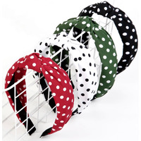 Christmas Polka Dot Headbands For Women Knotted Headbands For Girls Cute Top Knot Head Bands For Women's Hair Non Slip Fashion Hair Accessories For Women Girls