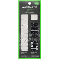 Dashing Diva Gloss Nail Strips - Ghostly Touch | Uv Free  Chip Resistant  Long Lasting Gel Nail Stickers | Contains 32 Nail Wraps  1 Prep Pad  1 Nail File
