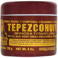Del Indio Papago Tepezcohuite Night Cream - Tepezcohuite Cream From Mexico - Reduces Wrinkles  Renews Skin  Grease Free - Jumbo Size 4 Oz
