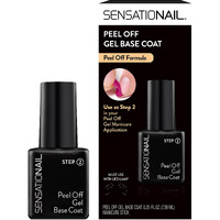 Sensationail Peel Off Formula Gel Nail Polish Base Coat Refill  Clear  0.25 Fl Oz