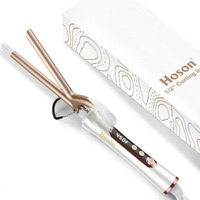 1/2 Inch Curling Iron For Short Hair  Dual Voltage Hair Curling Iron Ceramic  Professiona Curling Wand Tourmaline(Champagne Gold)