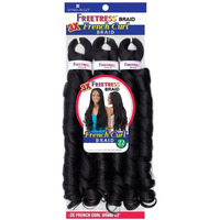 Freetress Braids 3X French Curl Braid 22'' (5 Pack  1B)